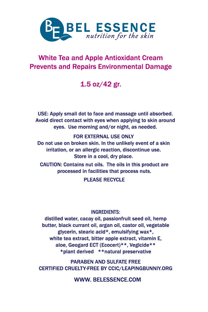 White Tea and Apple Antioxidant Moisturizing Cream - Prevents and Repairs Environmental Damage-2